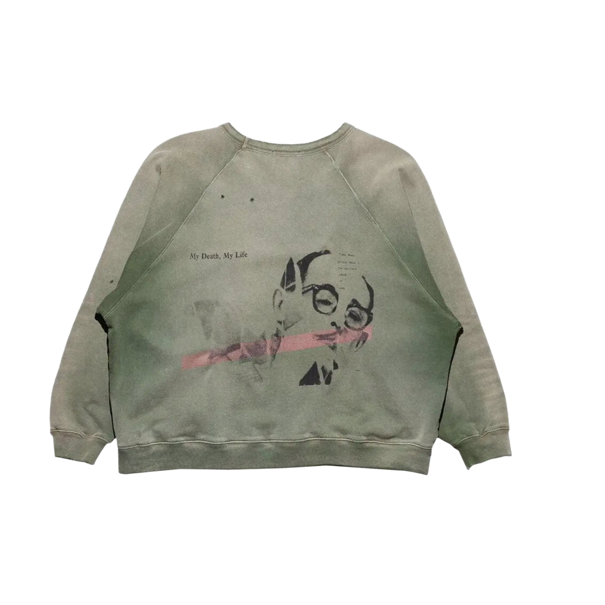 Enfants Riches Déprimés 'My Death My Life Raglan' Green Crewneck