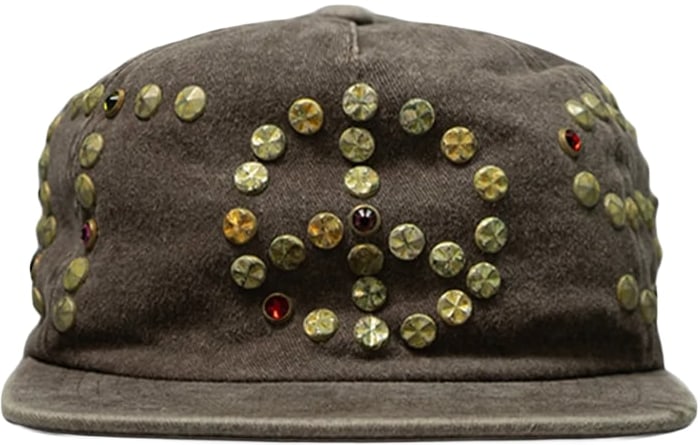 Satoshi Nakamoto 'Brown' Studded Cap