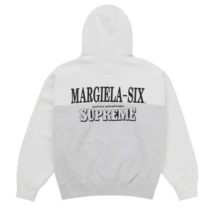 Supreme MM6 Maison Margiela Eagle Zip Up Hooded Sweatshirt White
