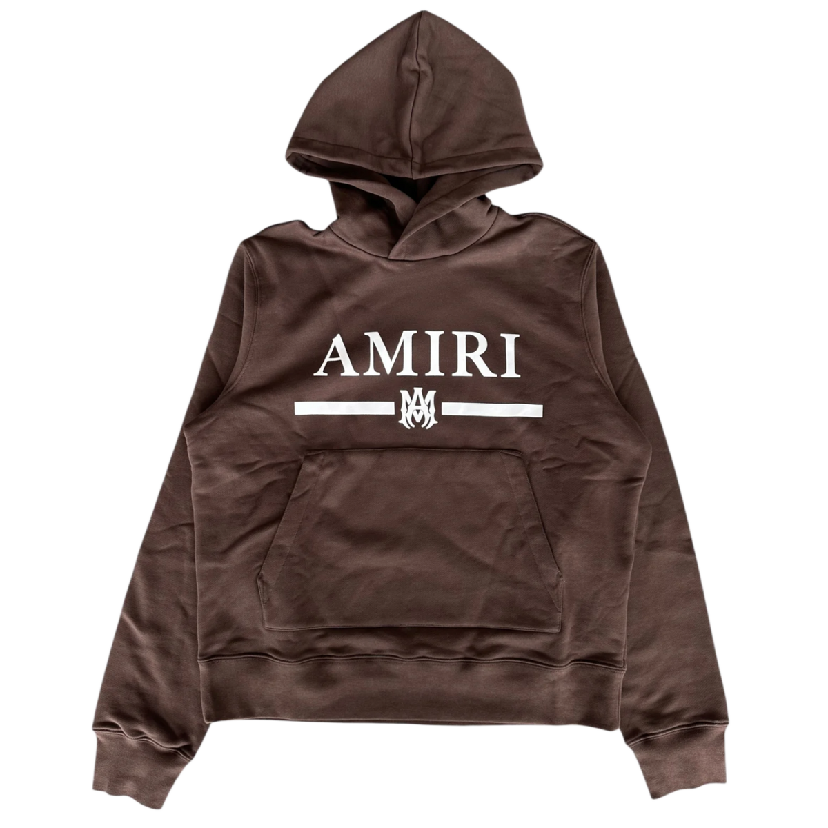 Amiri 'MA Bar Logo' Brown Hoodie