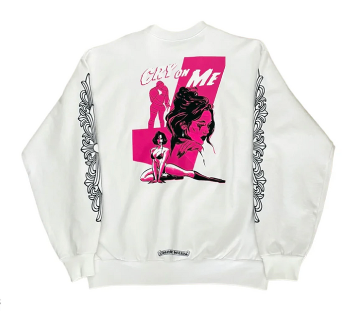 Chrome Hearts Deadly Doll 'Cry On Me' White Crewneck