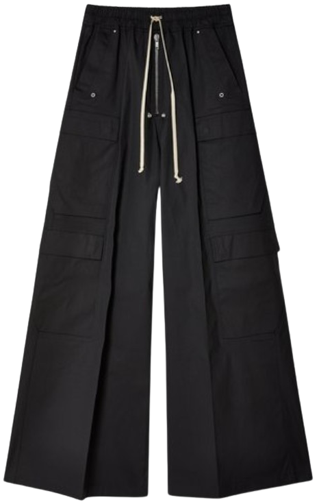 Rick Owens DRKSHDW 'Black' Double Cargo Jumbo Belas