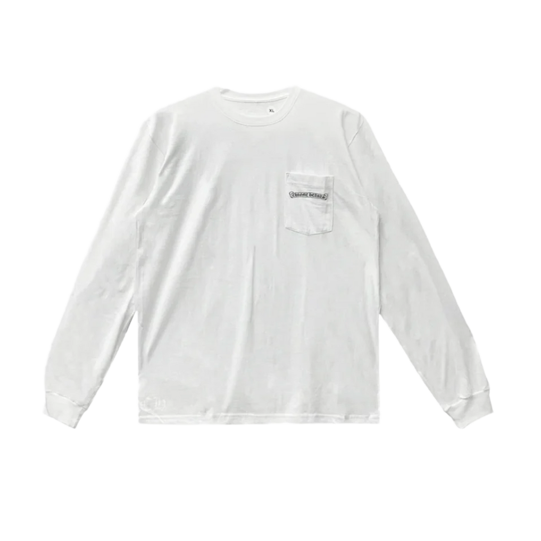 Chrome Hearts 'Scroll USA Script' White Pocket Longsleeve