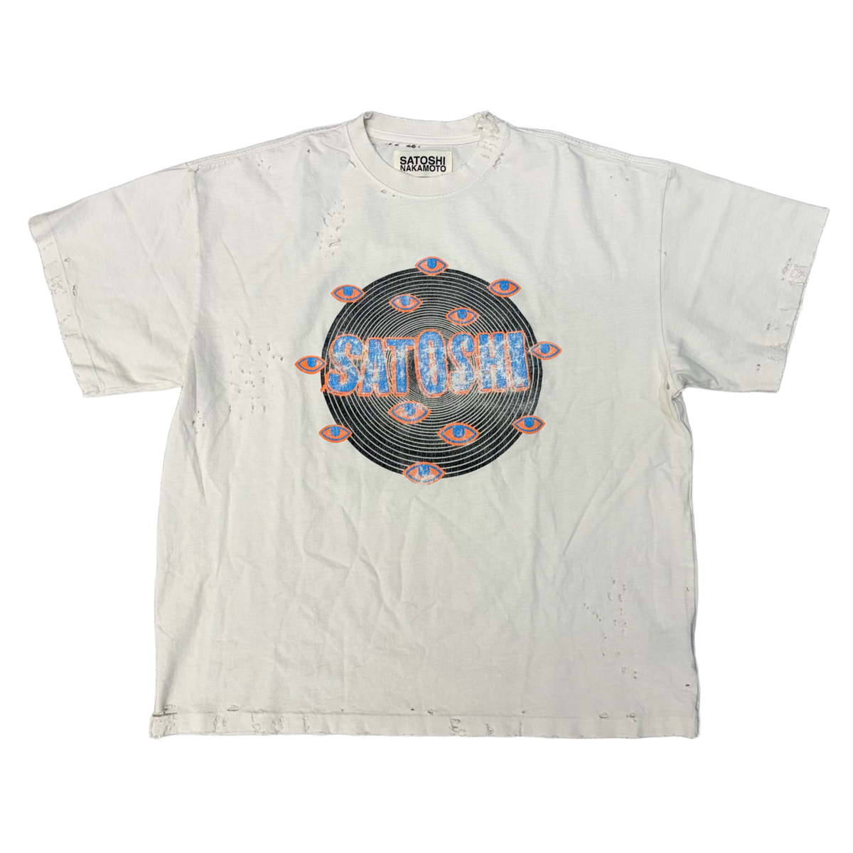 Satoshi Nakamoto 'Eyes' White Tee