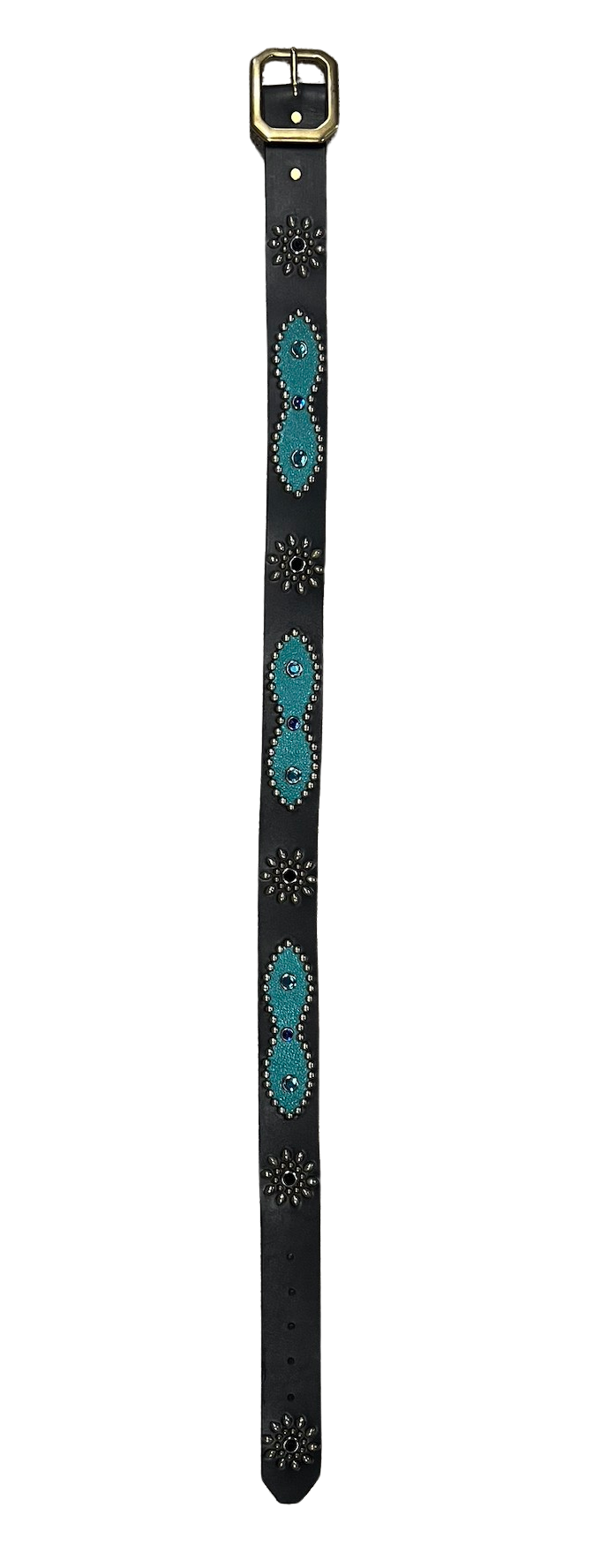 Studded Turquoise 'Black' Belt