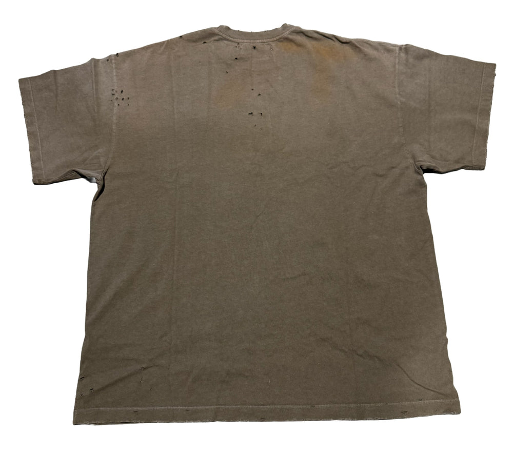 Satoshi Nakamoto 'Brown' Brick Chain Stitch Tee