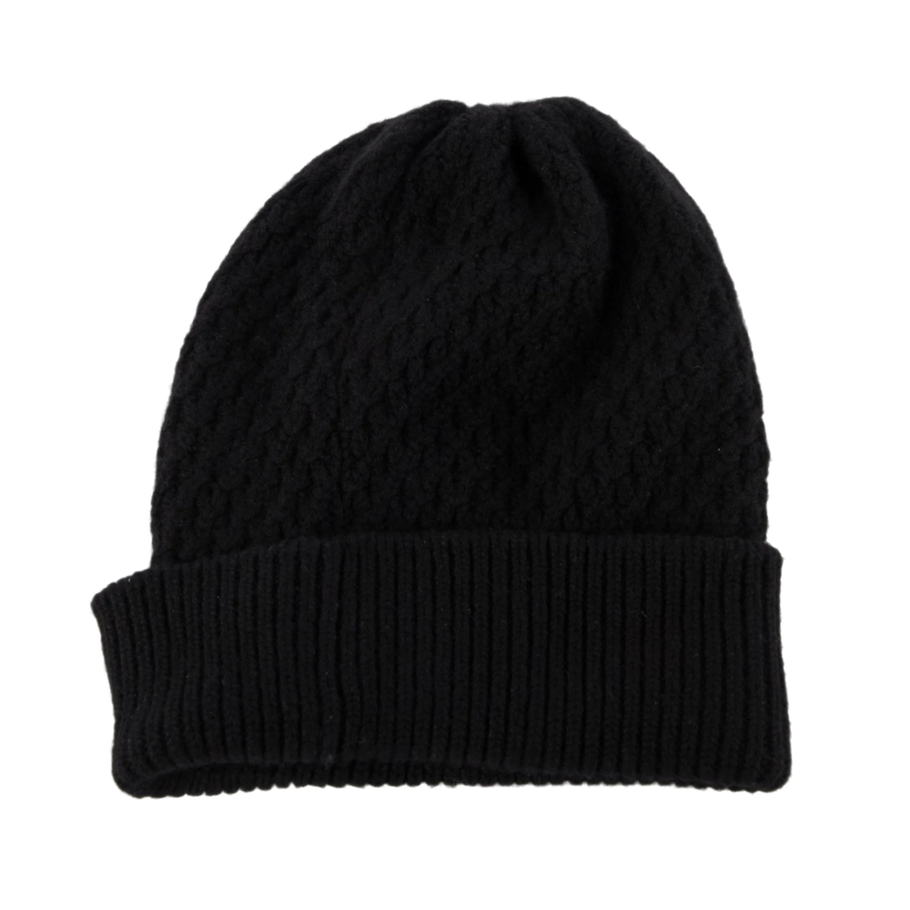Chanel 'White CC' Knit Cashmere Black Beanie