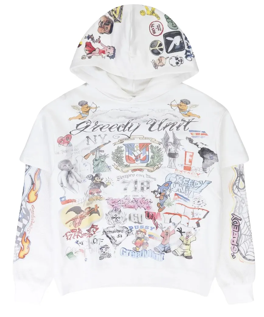 Greedy Unit 'All Over Print' Hoodie