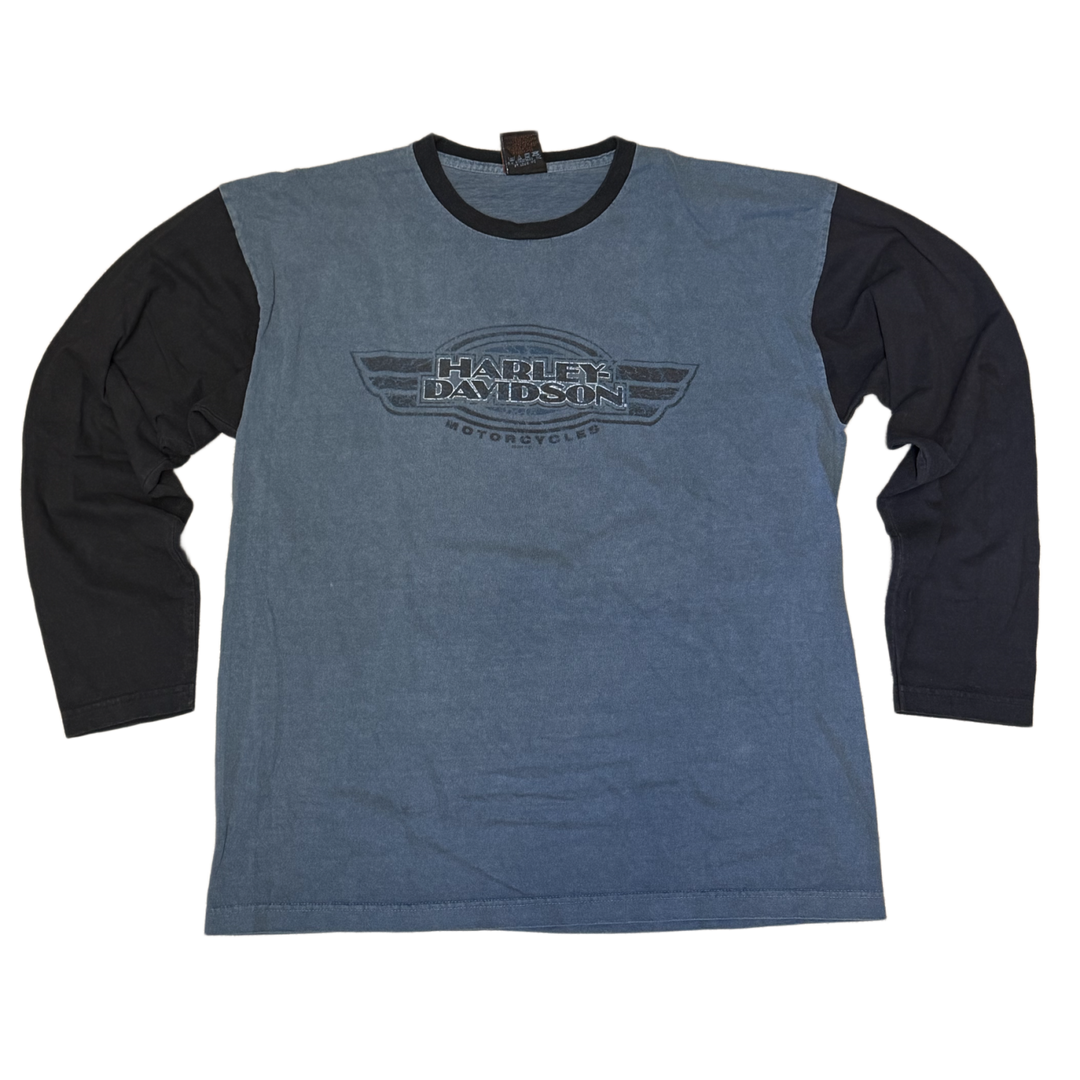 Harley Davidson 'Gerencers' Navy Longsleeve Vintage Baseball Tee