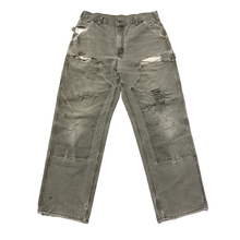Carhartt 'Olive' Painted and Distressed Carpenter Pants
