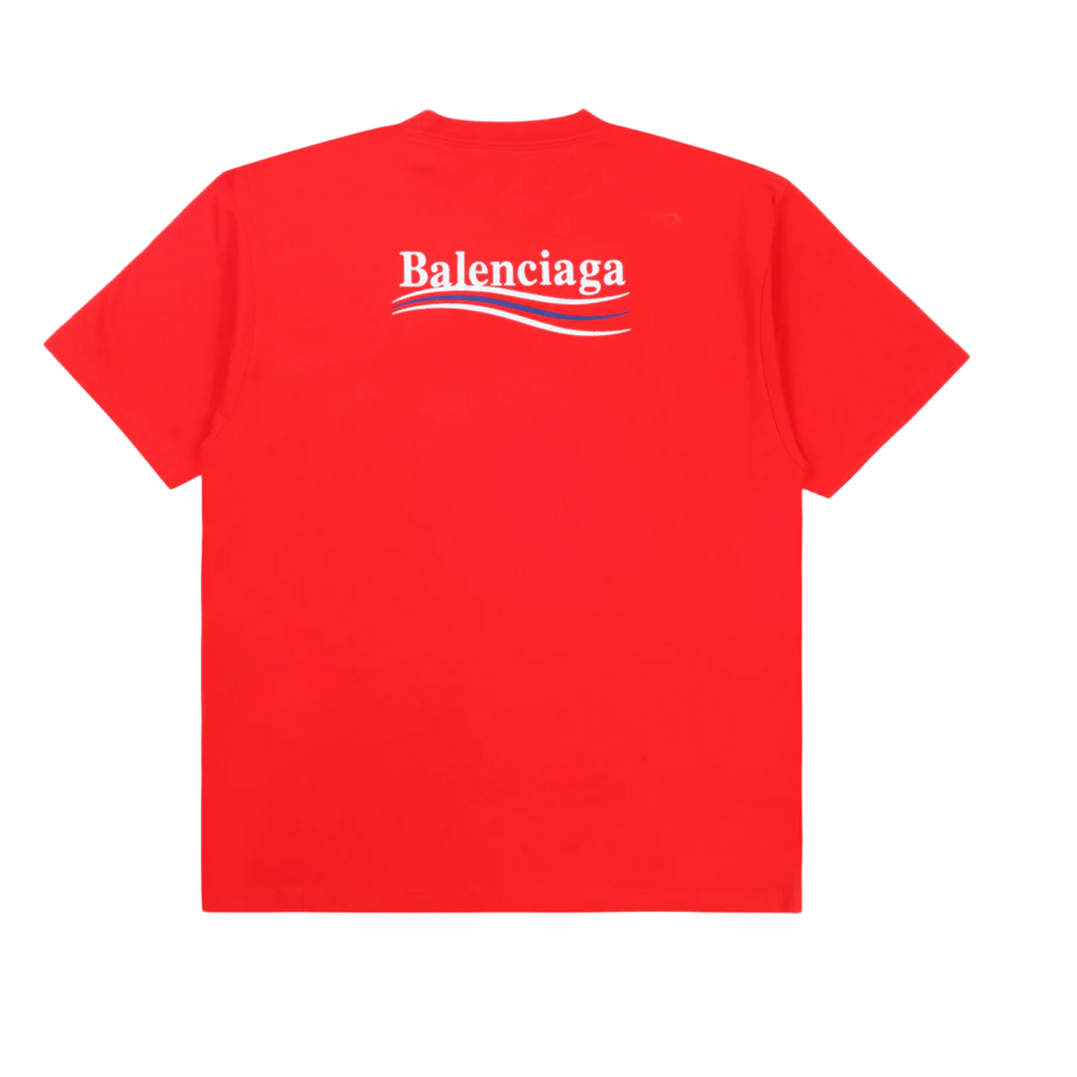 Balenciaga 'Red Political Campaign' Embroidered Logo Tee