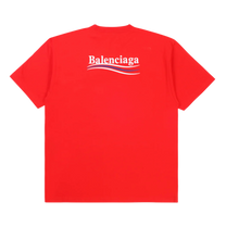 Balenciaga 'Red Political Campaign' Embroidered Logo Tee