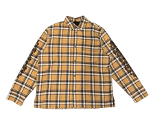 Chrome Hearts 'Black Floral' Tan Flannel Shirt Jacket