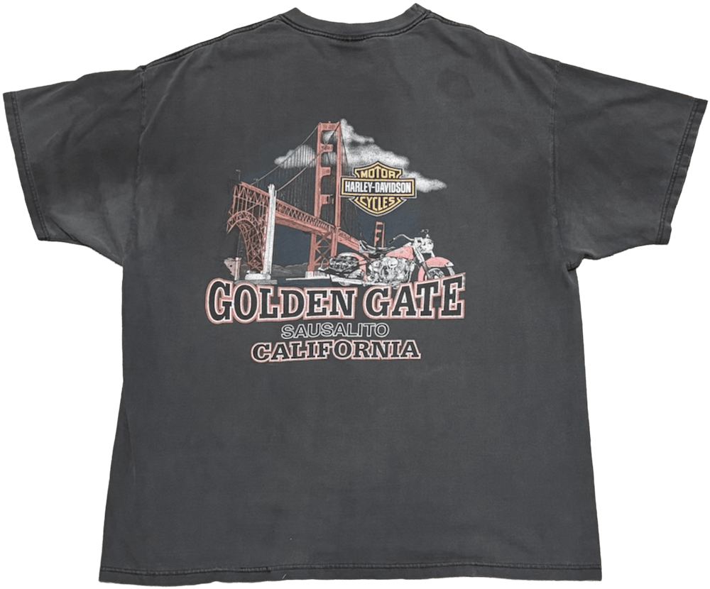 Harley Davidson 'Sausalito' Vintage Black Tee