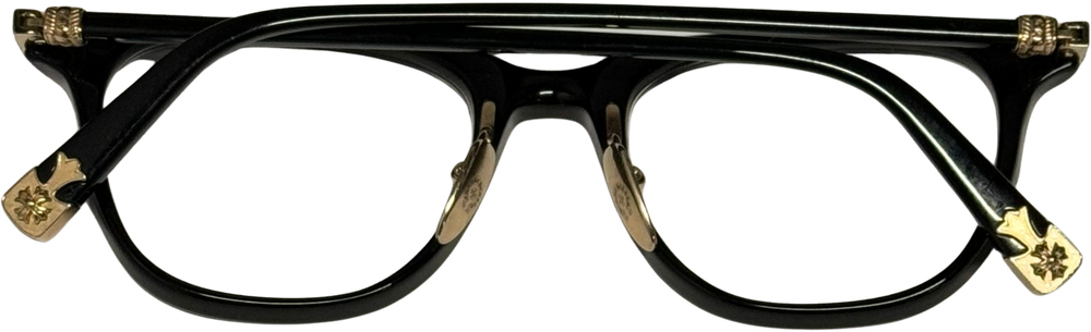 Chrome Hearts 'Darlin' 18k Gold Black Glasses