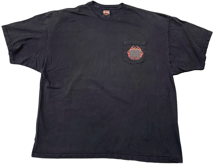 Harley Davidson 'Adams Center, NY' Vintage Pocket Tee