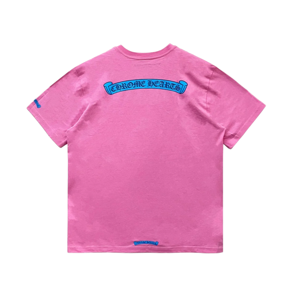 Chrome Hearts 'Pink' Blue Scroll Tee