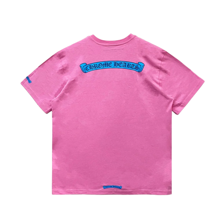 Chrome Hearts 'Pink' Blue Scroll Tee