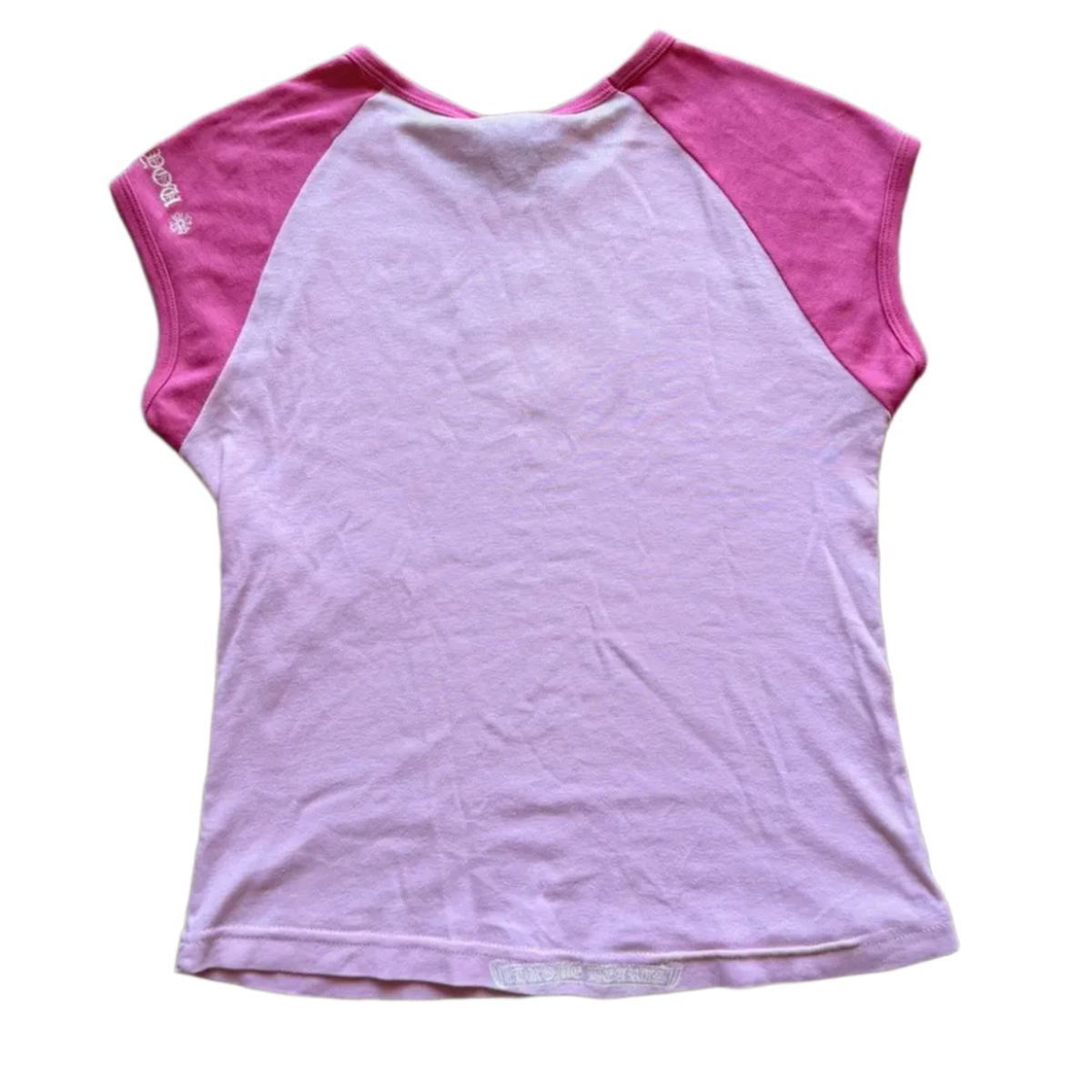 Chrome Hearts Vintage Women's 'Cross' Pink Baby Tee
