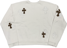 Chrome Hearts 'White Leopard' Cross Patch White Crewneck