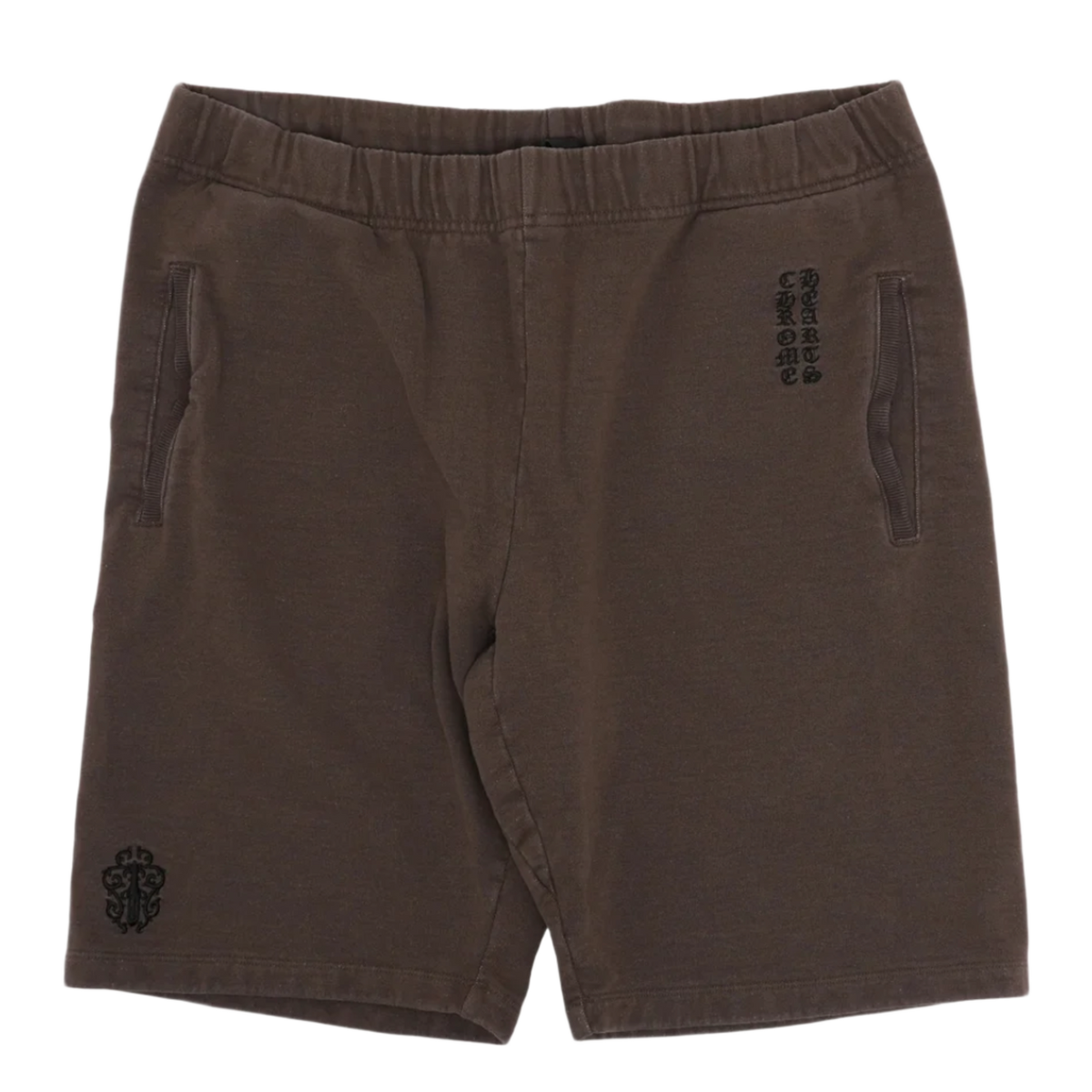 Chrome Hearts 'Vertical Logo' Olive Sweatshorts