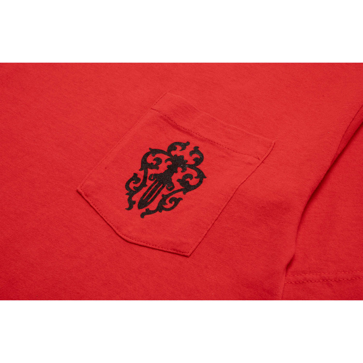 Chrome Hearts 'Vine Dagger' Red Vintage Pocket Tee