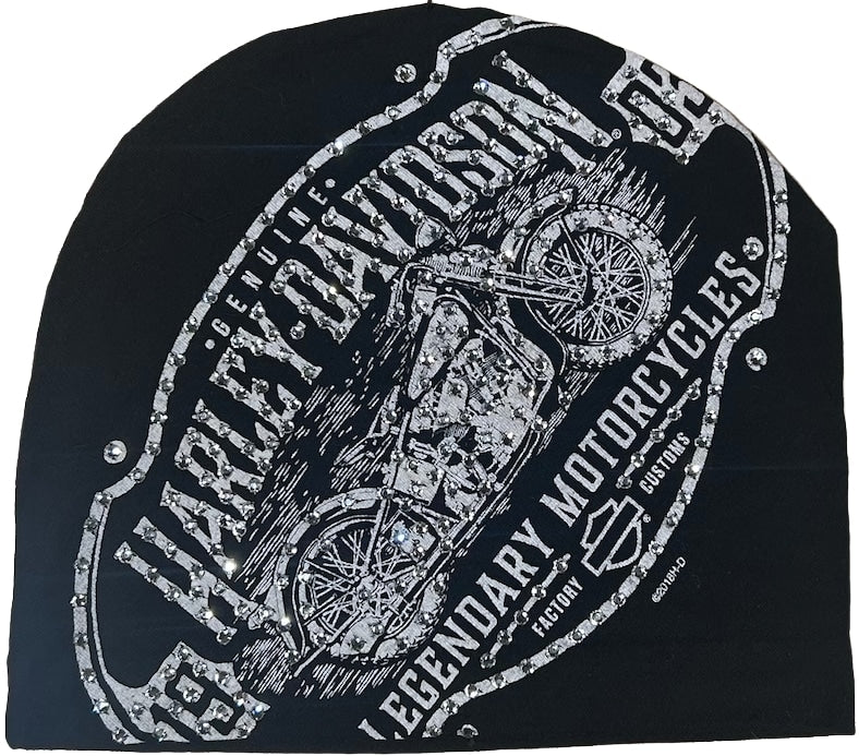 Bossi 'Legendary Motorcycles Factory' Rhinestone Vintage Beanie