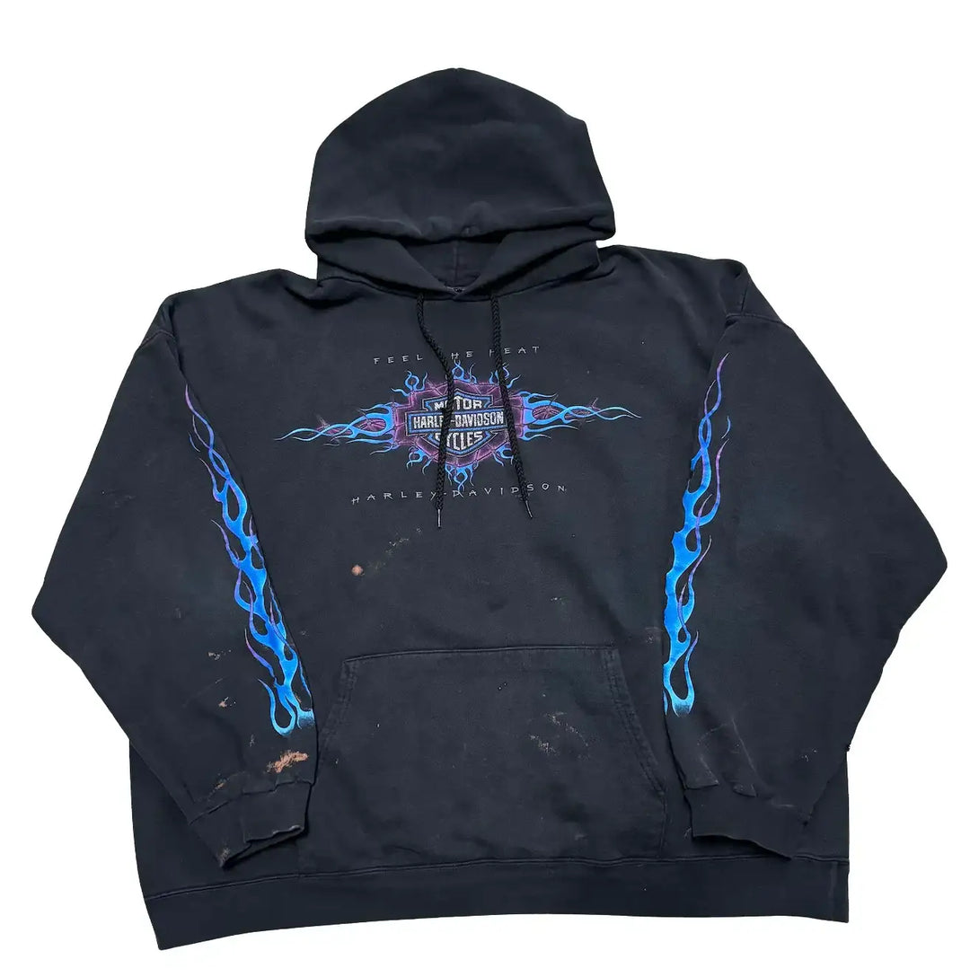 Harley Davidson 'Feel the Heat SF' 90s Vintage Hoodie