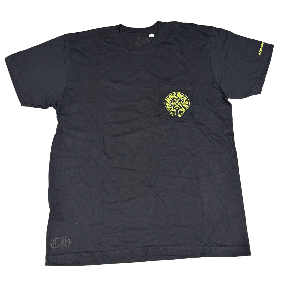 Chrome Hearts 'Black' Neon Horseshoe Logo Pocket Tee