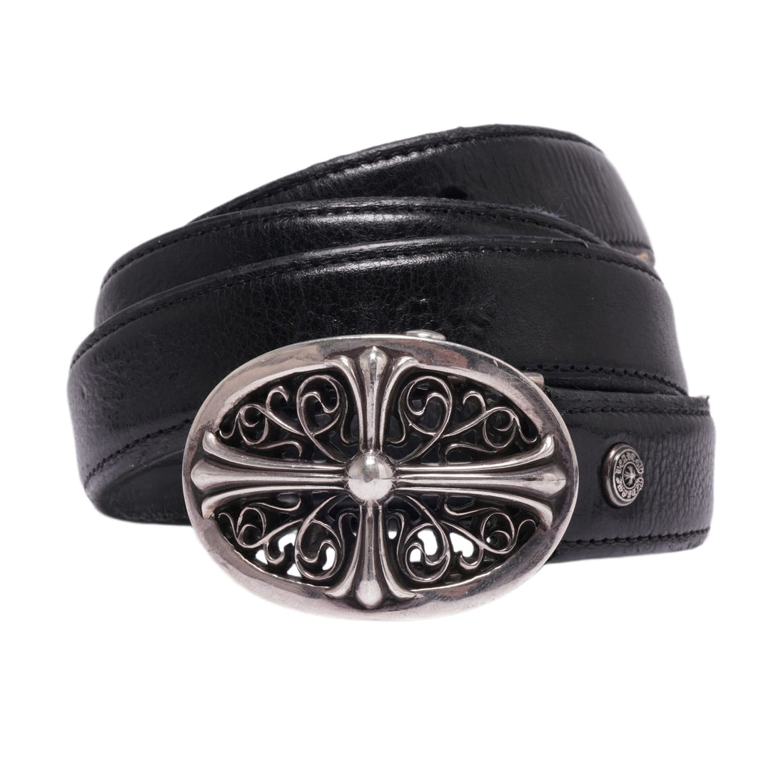 Chrome Hearts 'Black' Mini Oval Belt