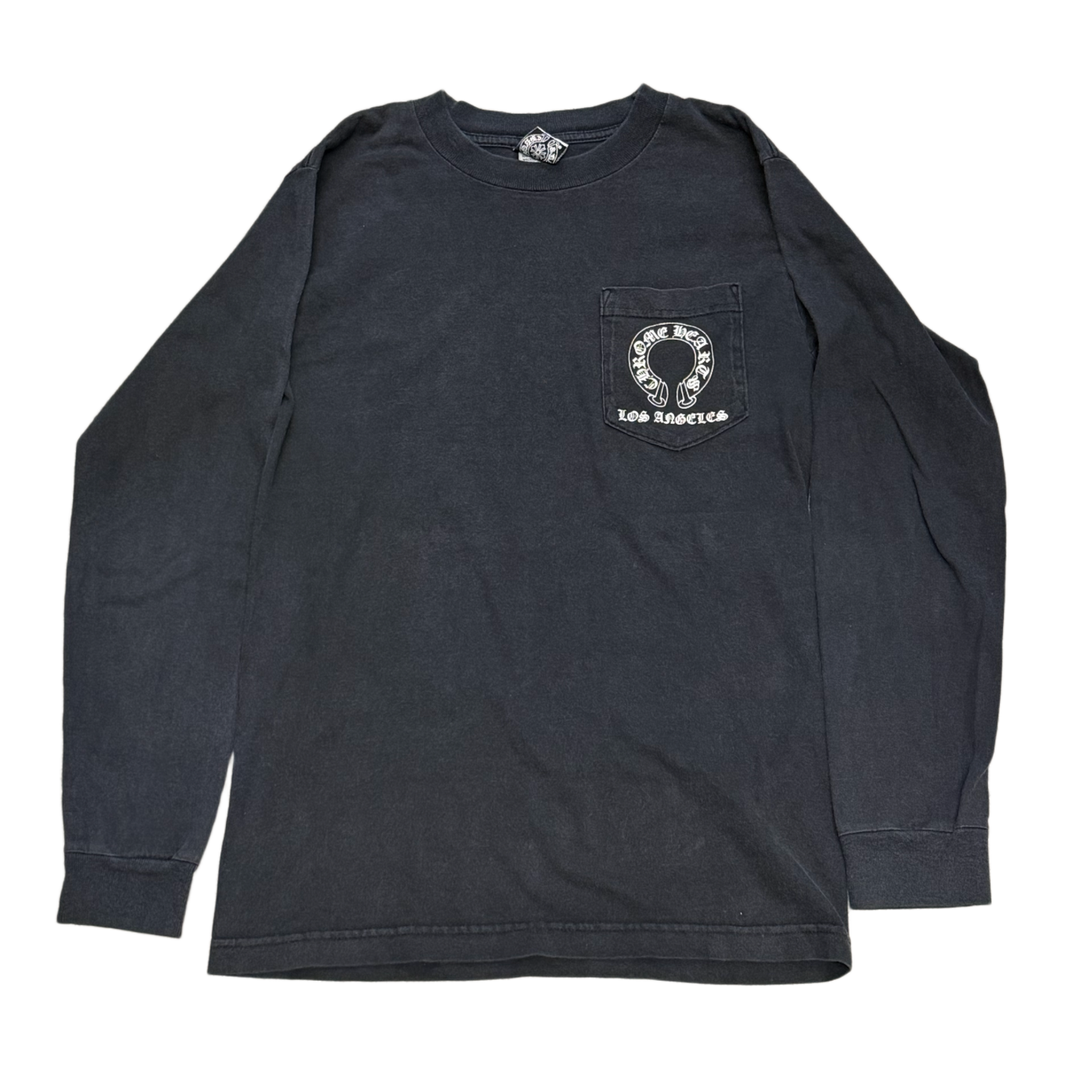 Chrome Hearts Vintage 'Horseshoe T-Bar Los Angeles Fuck You' Black Longsleeve