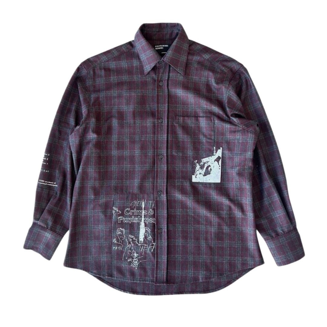 Enfants Riches Deprimes 'Burgundy'  Assemblage Patchwork Flannel