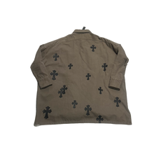 Chrome Hearts 'Olive' 22 Cross Patch Button Up Shirt 