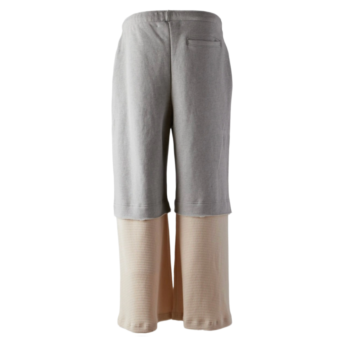 Satoshi Nakamoto 'Double Layer Studded' Cream Sweats