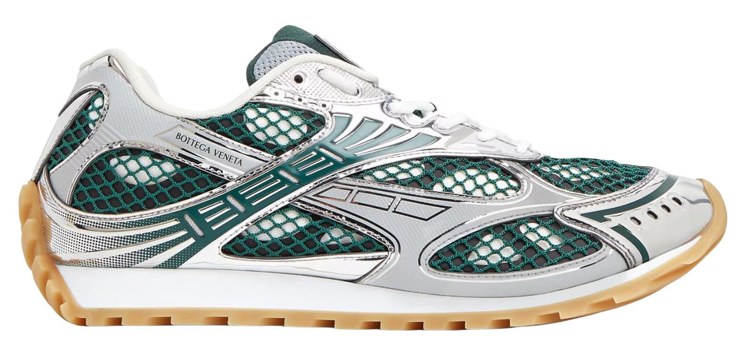 Bottega Orbit 'Biliard Green' Silver Sneakers
