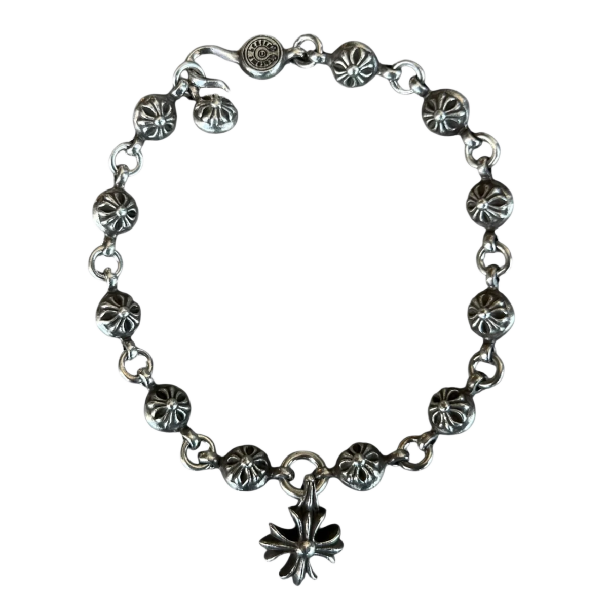 Chrome Hearts 'Silver' Crossball Plus Bracelet