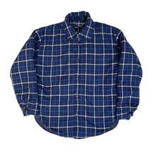 Balenciaga 'Navy Blue Padded' Oversized Flannel Shirt Jacket