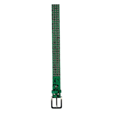 Bossi 'Silver on Green Paint' Studded Belt