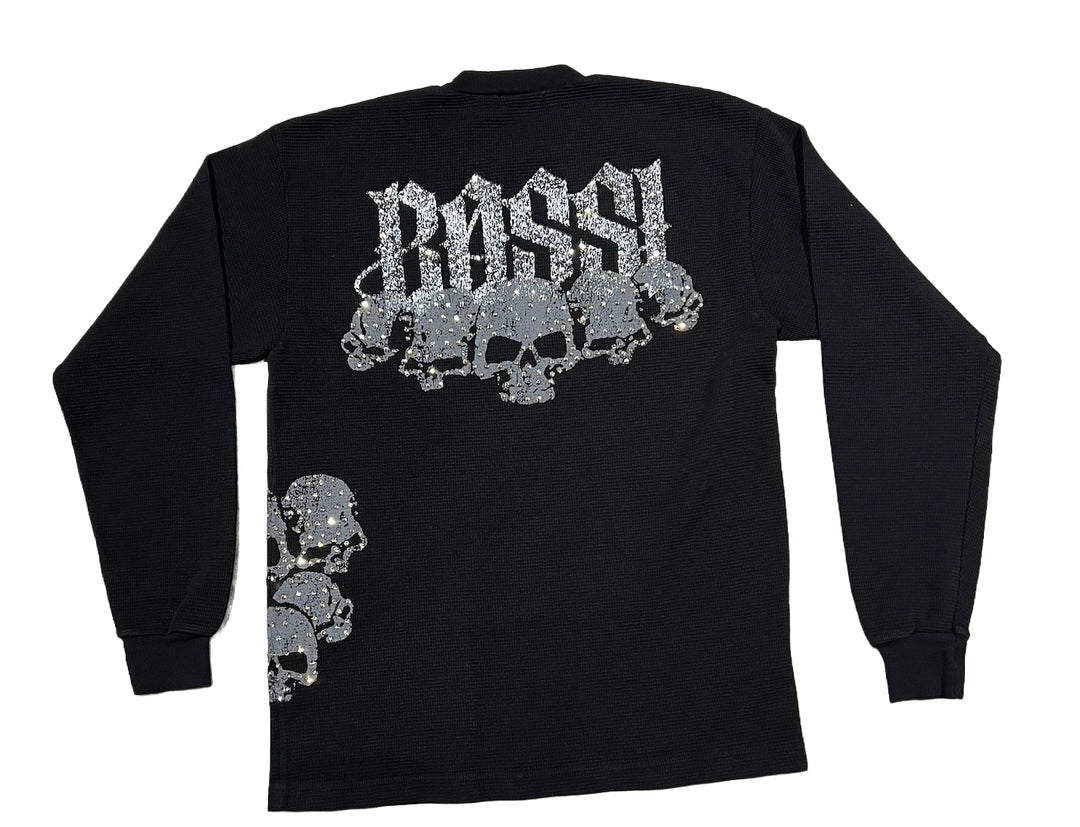 Bossi 'Grey Skulls' Black Thermal Longsleeve