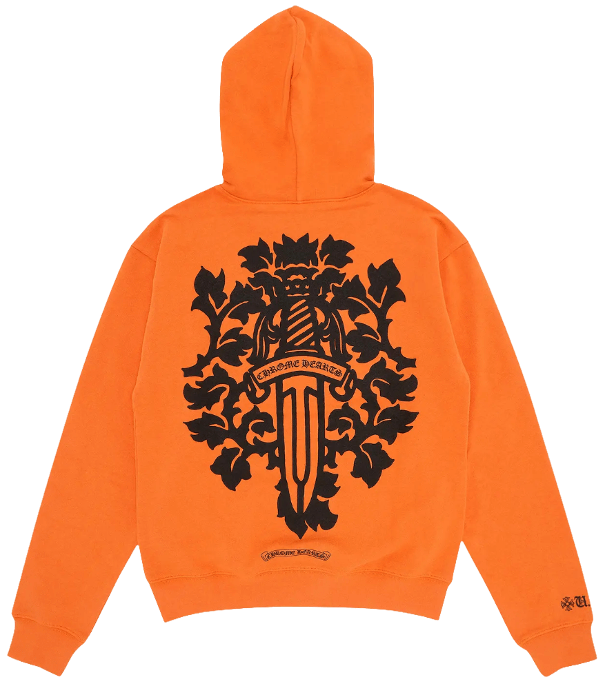 Chrome Hearts 'Vine Dagger' Orange Hoodie