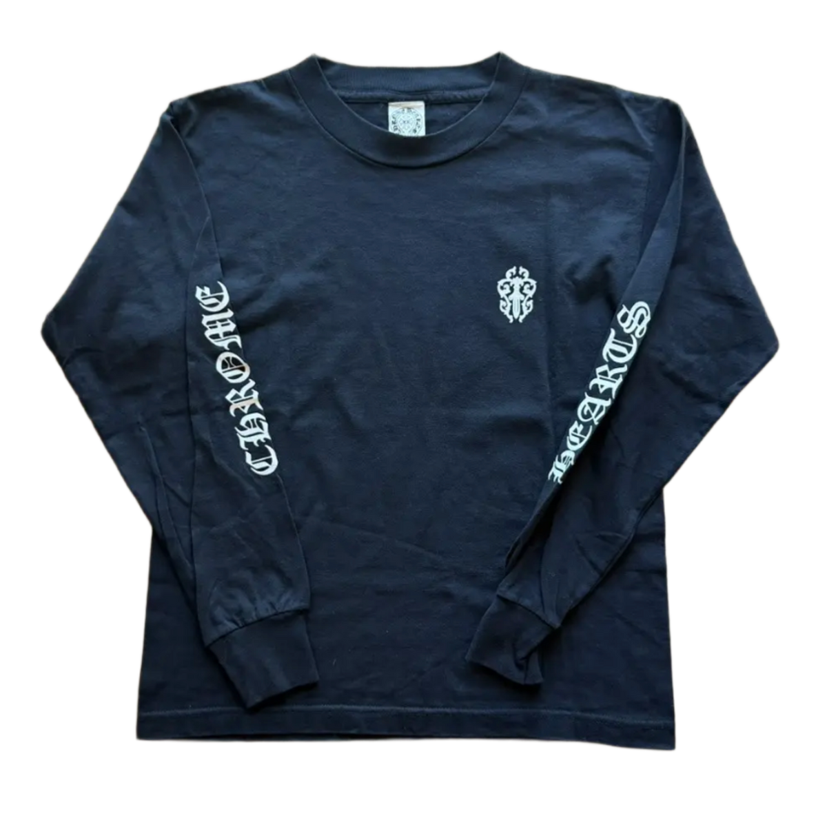 Chrome Hearts 'Vine Dagger/Scroll Logo' Vintage Black Kids Longsleeve