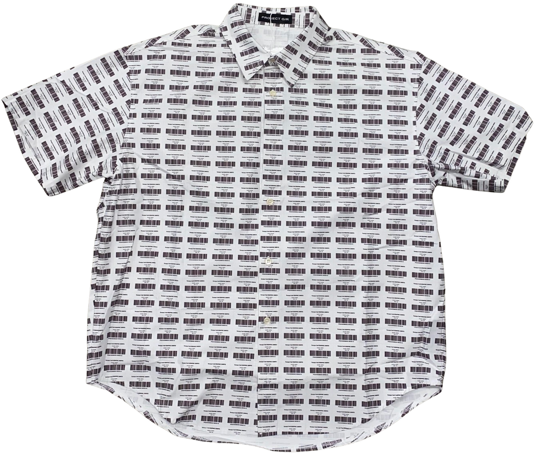 Project G/R 'Barcode' Oversized Button Up Shirt