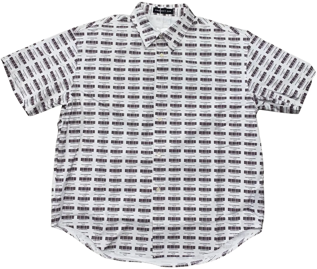 Project G/R 'Barcode' Oversized Button Up Shirt
