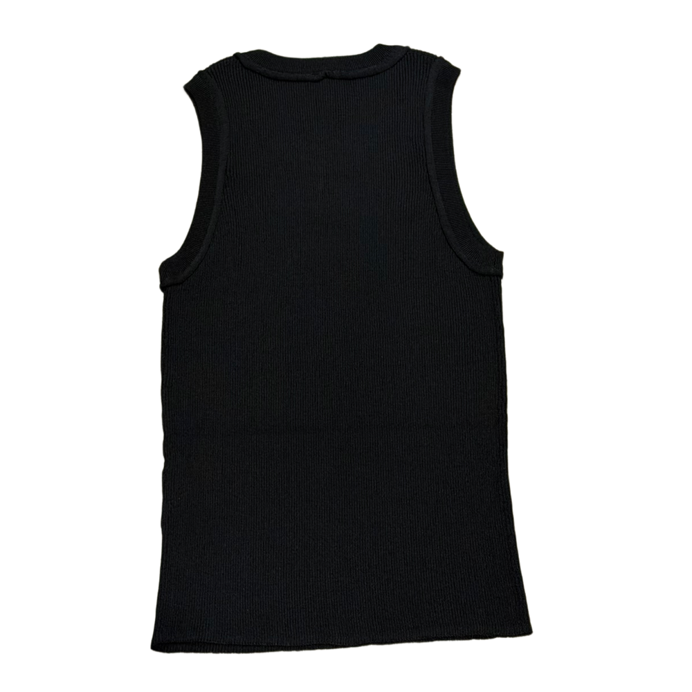 Loewe Women's 'Black Anagram Embroidered' Ribbed Tank Top