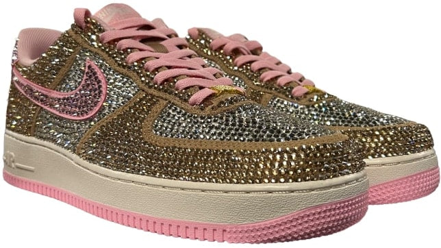Bossi 'Pink/Tan/Silver' Rhinestone Sneaker