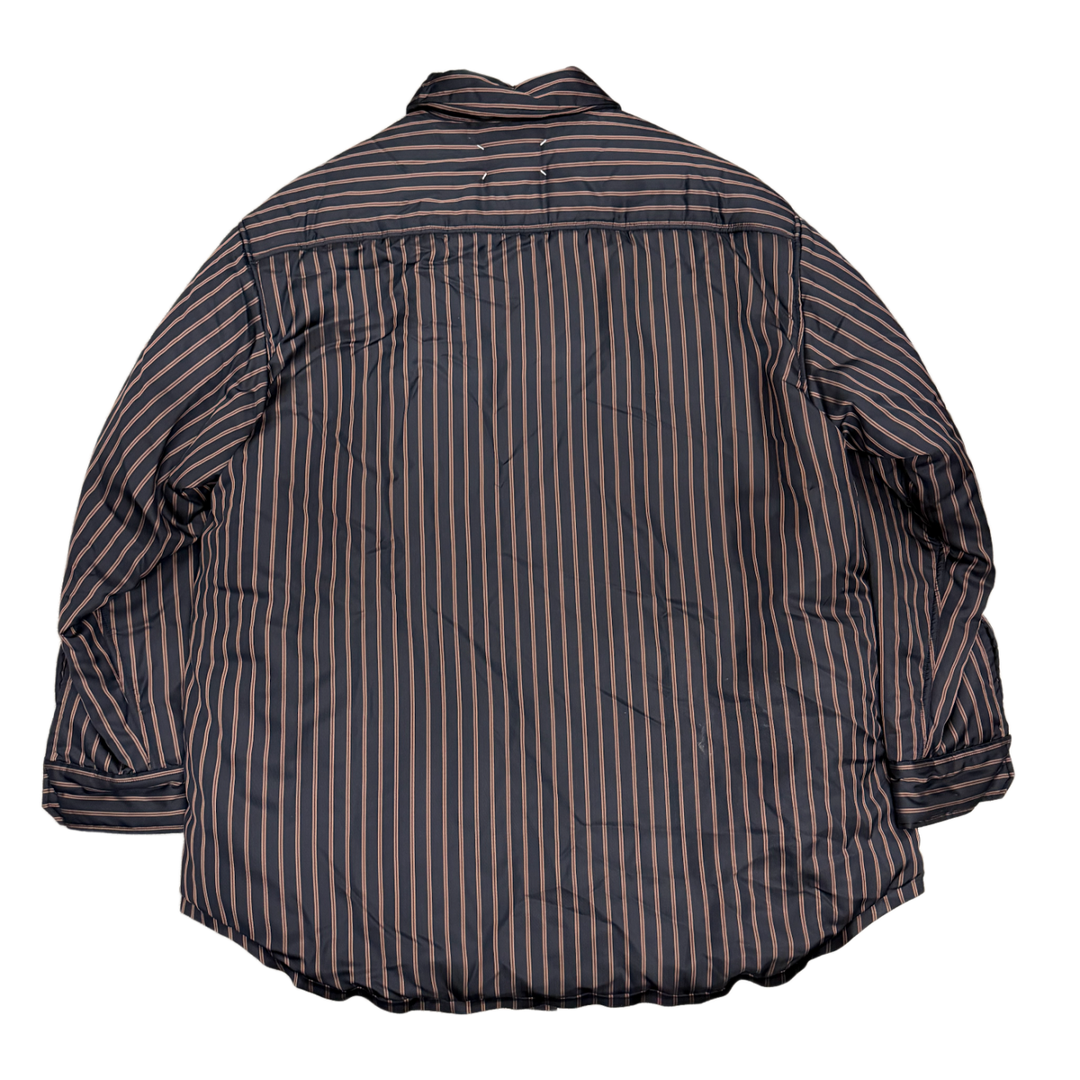 Maison Margiela 'Black' Striped Padded Overshirt