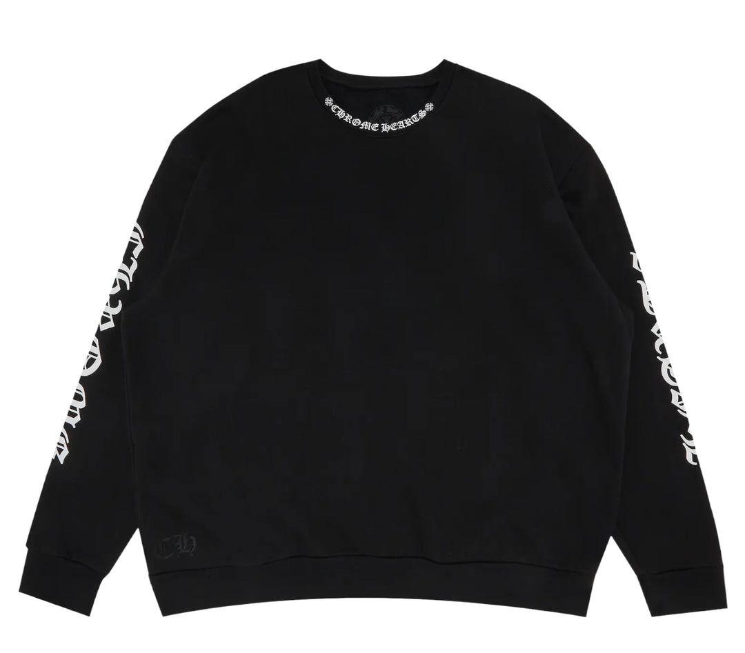 Chrome Hearts 'Collar Logo' Black Crewneck