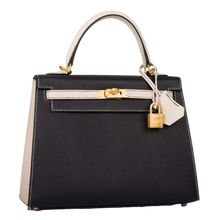 Hermès 'Black & Craie' Epsom Kelly Sellier 25 Bag