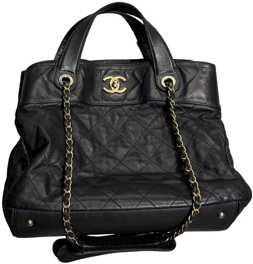 Chanel In The Mix 'Black' Quilted Shopping Tote