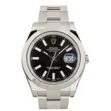 Rolex Datejust 'Black Dial' 41MM Oyster Perpetual Steel Watch 116300